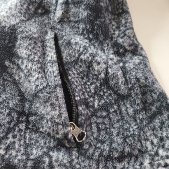 Columbia Fleece‎ Jacket Full Zip Gray Floral Warm Womens Medium Winter Fall - Picture 7 of 9